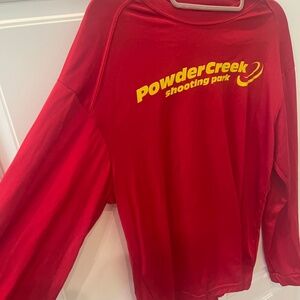 POWDER CREEK SHOOTING PARK MEN'S CLIMADRY LONG SLEEVE SHIRT SIZE MED BRAND NEW